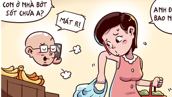 Con sốt cao 90 độ là gần bốc hơi rồi chồng ơi!