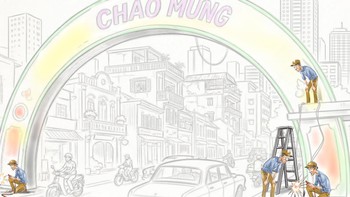 Cổng chào cũng vào mùa… gia cố
