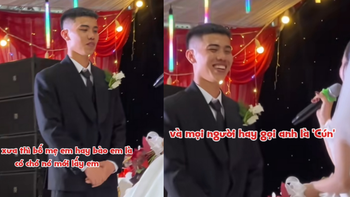Cô dâu khiến quan viên hai họ cười ngất với màn phát biểu hài hước