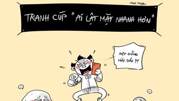 Thanh niên tranh cúp 'Ai lật mặt nhanh hơn'