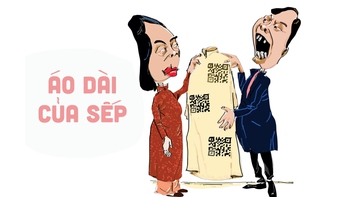 Bộ áo dài truyền thống cho sếp ăn Tết