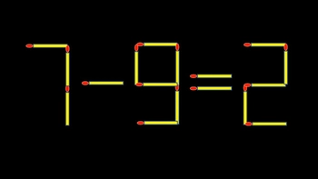Thử tài IQ: Di chuyển một que diêm để 7-9=2 thành phép tính đúng