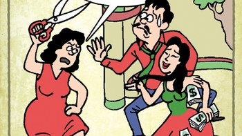 Tranh dân gian đánh ghen dự án 'Nuôi em'