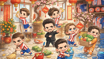 Atletico Madrid, Borussia Dortmund chúc Tết đậm chất Việt Nam