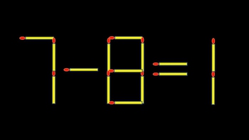 Thử tài IQ: Di chuyển một que diêm để 7-8=1 thành phép tính đúng