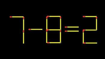 Thử tài IQ: Di chuyển một que diêm để 7-8=2 thành phép tính đúng