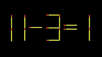 Thử tài IQ: Di chuyển một que diêm để 11-3=1 thành phép tính đúng