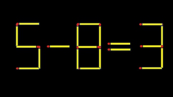 Thử tài IQ: Di chuyển một que diêm để 5-8=3 thành phép tính đúng