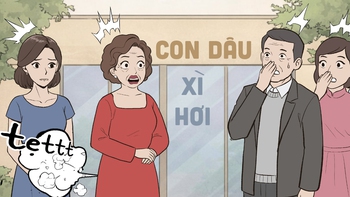 Mẹ chồng: Đấy, làm con dâu thì phải thế!