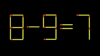 Thử tài IQ: Di chuyển một que diêm để 8-9=7 thành phép tính đúng