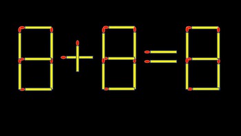 Thử tài IQ: Di chuyển một que diêm để 8+8=8 thành phép tính đúng