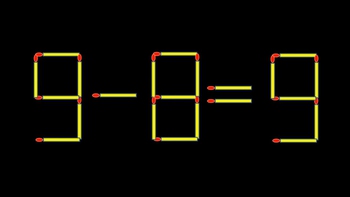 Thử tài IQ: Di chuyển một que diêm để 9-8=9 thành phép tính đúng