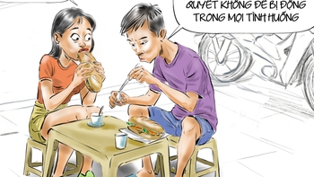 Chàng trai có hành độc cực lạ khi đi ăn bánh mì với người yêu