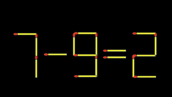 Thử tài IQ: Di chuyển một que diêm để 7-9=2 thành phép tính đúng
