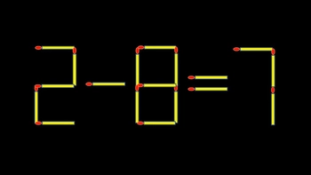 Thử tài IQ: Di chuyển một que diêm để 2-8=7 thành phép tính đúng