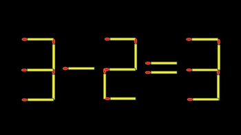 Thử tài IQ: Di chuyển một que diêm để 3-2=3 thành phép tính đúng