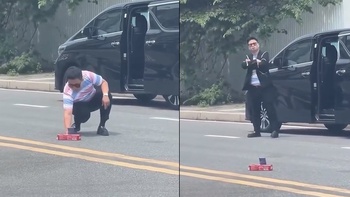 'Tổng tài' mất điện thoại vì sống ảo giữa đường