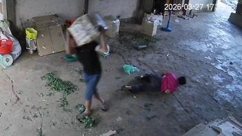 Vợ 'vồ ếch' khi giúp chồng khuân đồ