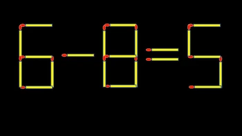 Thử tài IQ: Di chuyển một que diêm để 6-8=5 thành phép tính đúng