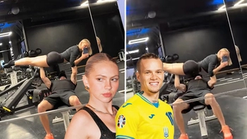 Ngôi sao Chelsea dùng bạn gái làm tạ đẩy ngực