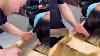 Cao thủ cắt tóc bằng dao phay