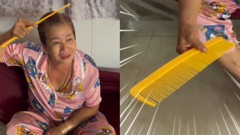 Mẹ hoảng hồn khi con gái mua cho cây lược khổng lồ