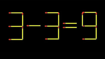 Thử tài IQ: Di chuyển một que diêm để 3-3=9 thành phép tính đúng