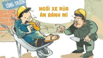 Vì sao người thợ xây ngồi xe rùa ăn bánh mì?