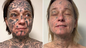 Gã đàn ông 'đánh dấu' bạn gái bằng 250 hình xăm
