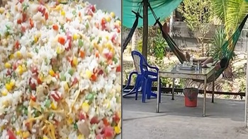 Chờ con gái rang cơm xong, bố mẹ ngủ lúc nào không hay