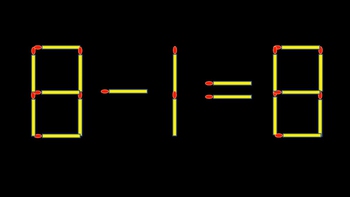 Thử tài IQ: Di chuyển một que diêm để 8-1=8 thành phép tính đúng