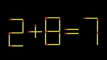 Thử tài IQ: Di chuyển một que diêm để 2+8=7 thành phép tính đúng