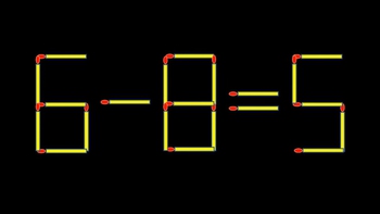 Thử tài IQ: Di chuyển một que diêm để 6-8=5 thành phép tính đúng