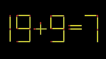 Thử tài IQ: Di chuyển một que diêm để 19+9=7 thành phép tính đúng