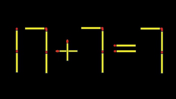 Thử tài IQ: Di chuyển một que diêm để 17+7=7 thành phép tính đúng