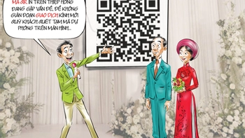 Thời của thiệp cưới in mã QR