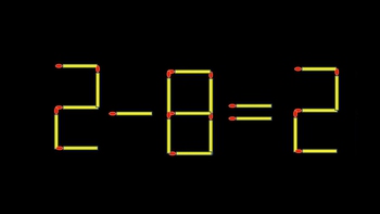 Thử tài IQ: Di chuyển một que diêm để 2-8=2 thành phép tính đúng
