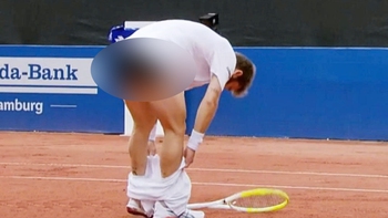 Sao Pháp gây bão khi tụt quần vì mất điểm ở Hamburg Open