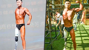 Thi thể hình chỉ với một chân một tay