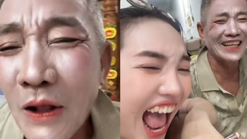 Khi nhà có đứa con gái mới học makeup