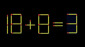 Thử tài IQ: Di chuyển một que diêm để 18+8=3 thành phép tính đúng