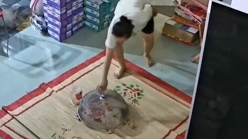 Chị gái khiến nhiều người trầm trồ với tuyệt chiêu bắt chuột bằng lồng bàn
