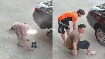 Thợ sửa ô tô 'đau đầu' khi cụ bà đi đường nhặt mất 4 con ốc xe Mercedes