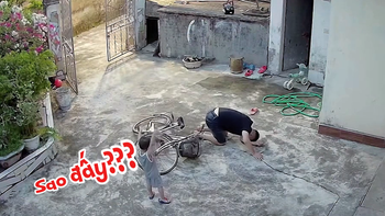 Cú diễn xuất 'đỉnh nóc kịch trần' của ông bố làm con trai hoảng hồn