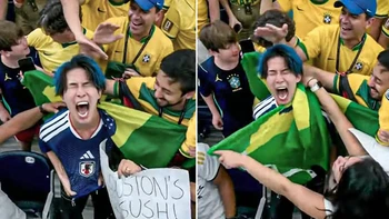 Nam CĐV Nhật Bản gào thét giữa vòng vây fan Brazil là ai?