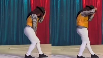 Cô gái gặp sự cố khi trình diễn màn đi lùi giống Michael Jackson