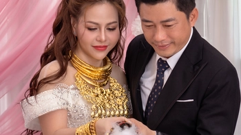 Diễn viên Kinh Quốc bí mật cưới vợ lần 3, cô dâu đeo vàng trĩu cổ