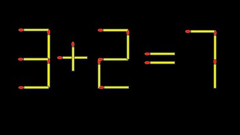 Thử tài IQ: Di chuyển một que diêm để 3+2=7 thành phép tính đúng