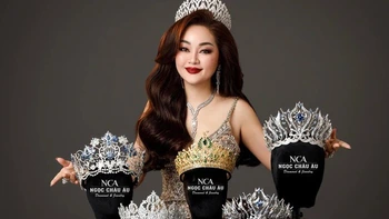 Hoàng Thanh Nga và những chiếc vương miện đính đầy kim cương