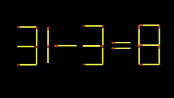 Thử tài IQ: Di chuyển một que diêm để 31-3=8 thành phép tính đúng